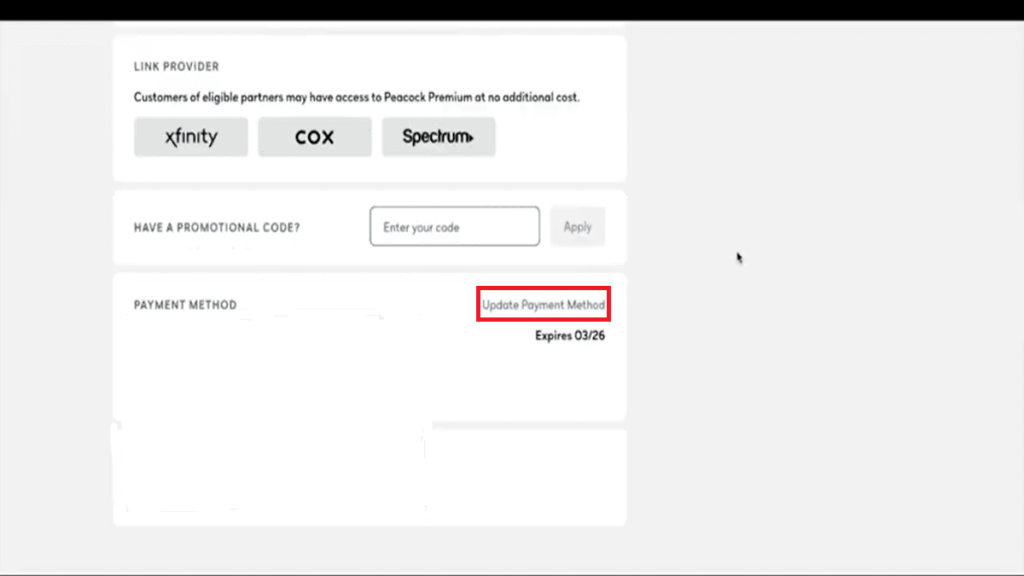 How To Change Payment Method On Peacock TV 