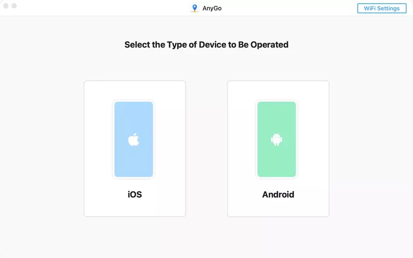 Select your device android or ios