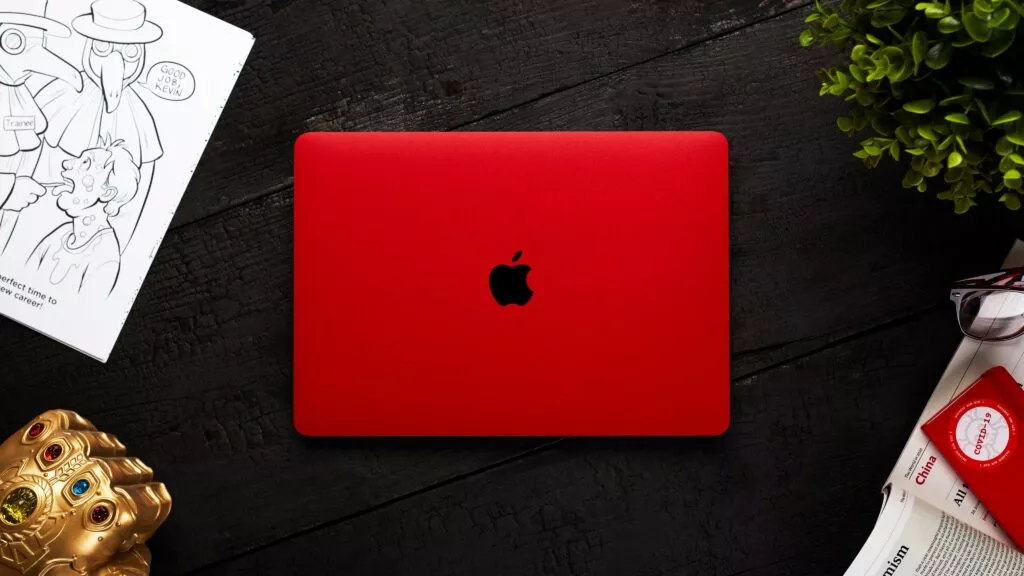 Photo of a Dbrand MacBook skin.