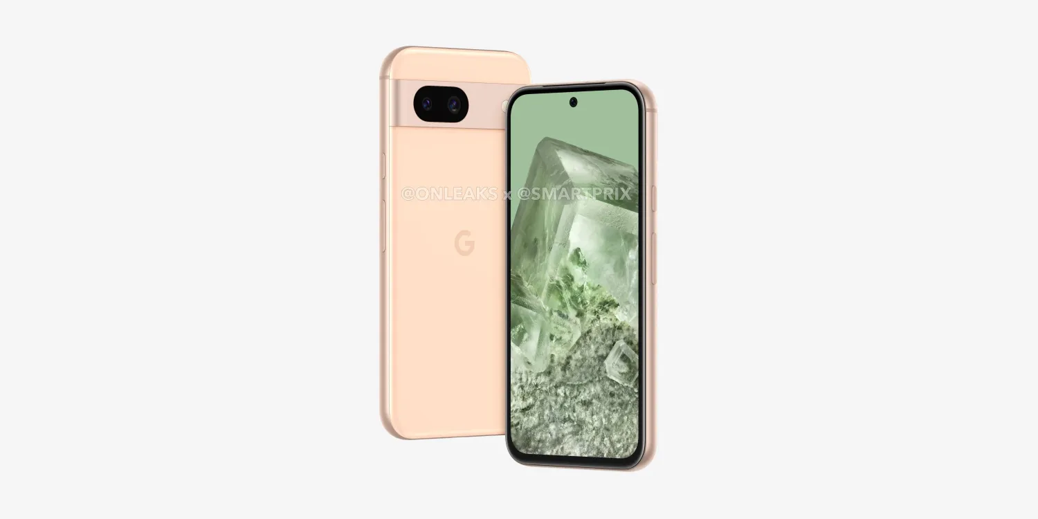 front photo of leaked render of the Pixel 8A