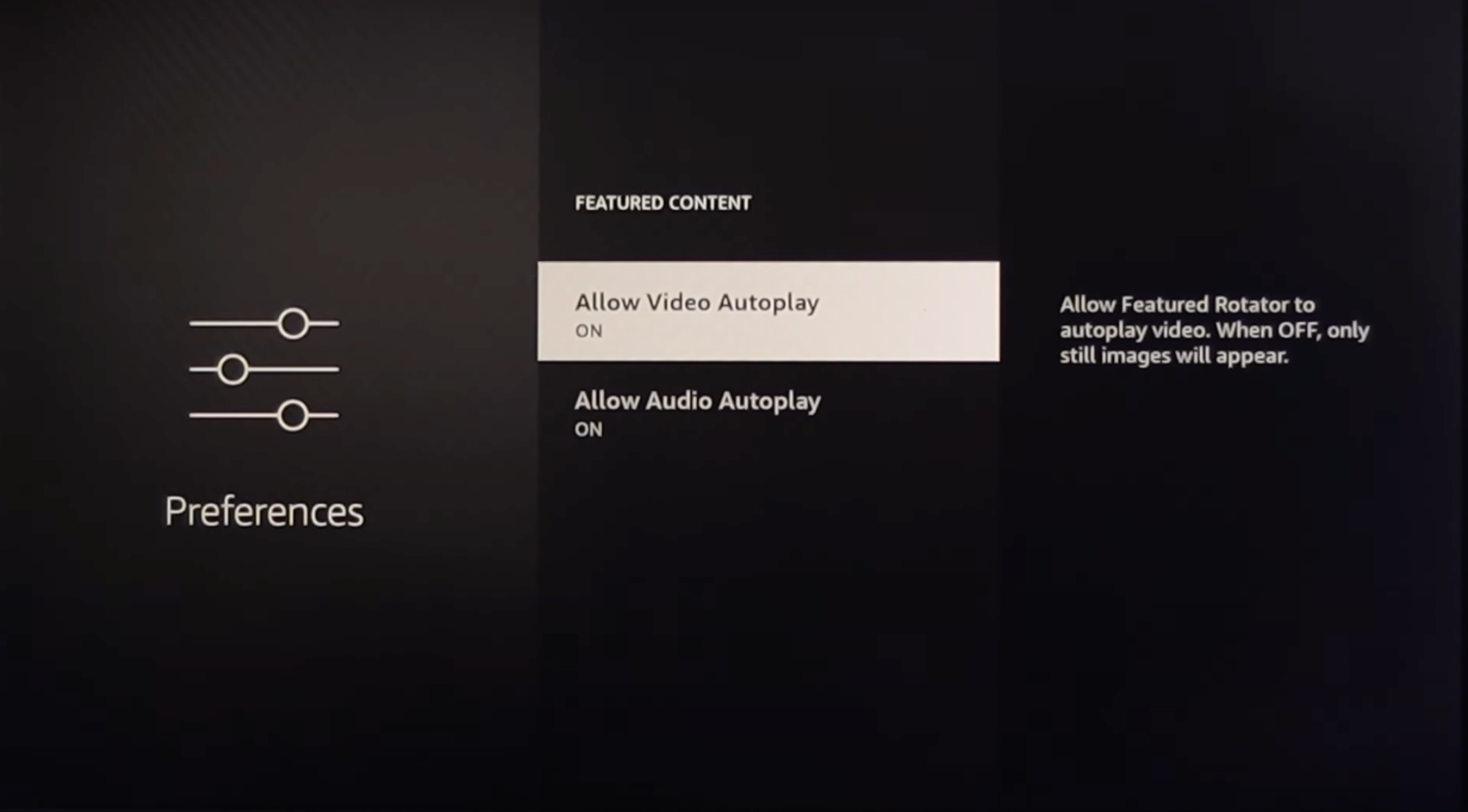 Disable autoplay ads on the Fire TV stick