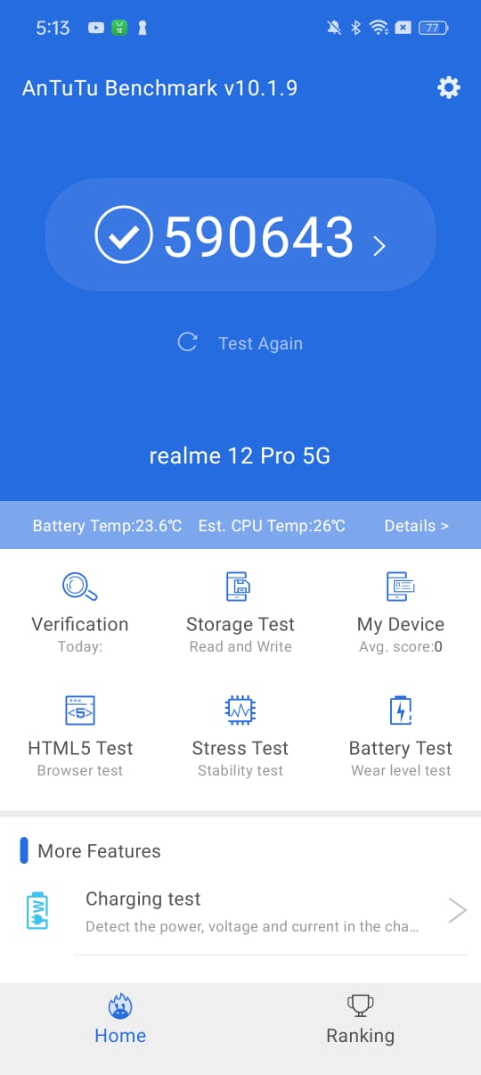 realme 12 pro 5g antutu