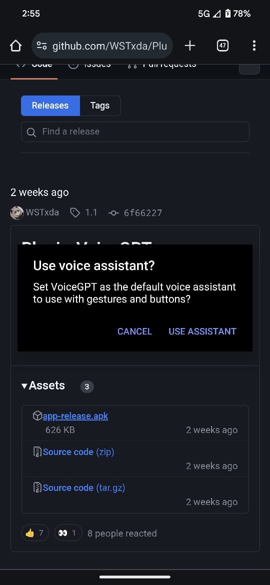 Screenshot of ChatGPT voice assistant 3