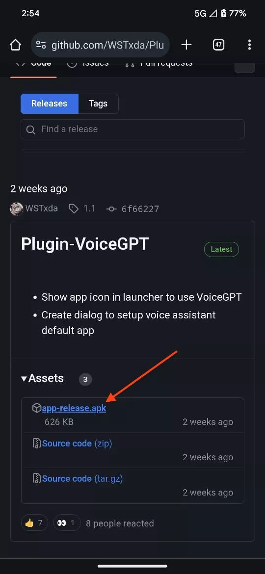 Screenshot of ChatGPT voice assistant 5