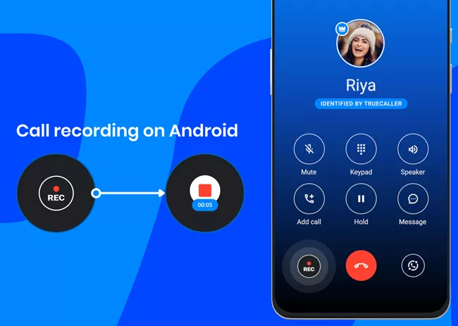 Image of the Truecaller call recording feature 2