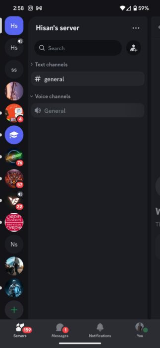 Скриншот функции прямой трансляции на Discord Android 1