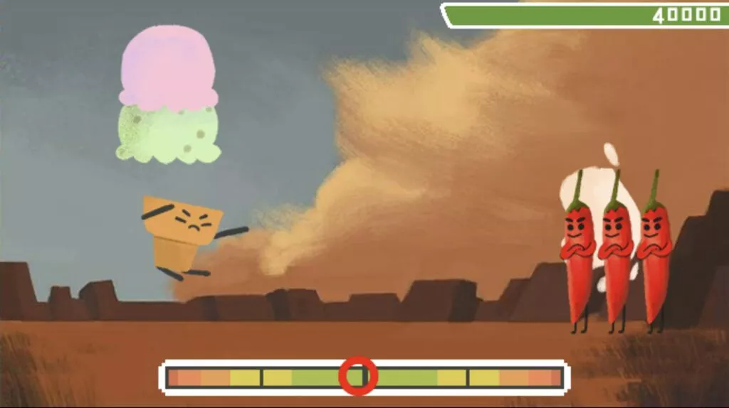 Screenshot of the Scoville Google doodle game