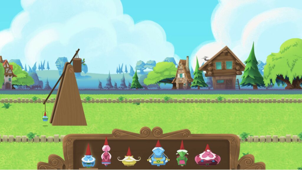 Screenshot of the Garden Gnomes Google doodle game