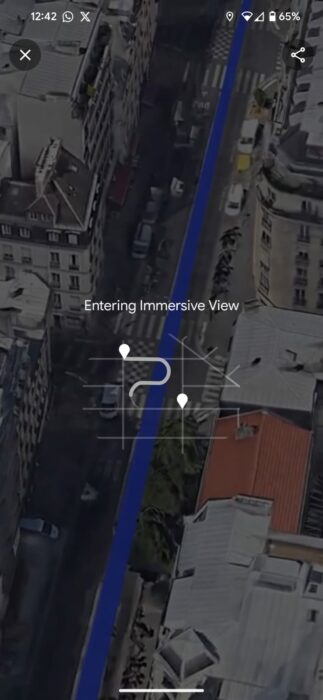 Screenshot of the Google Maps  immersive view feature to plan trips-2