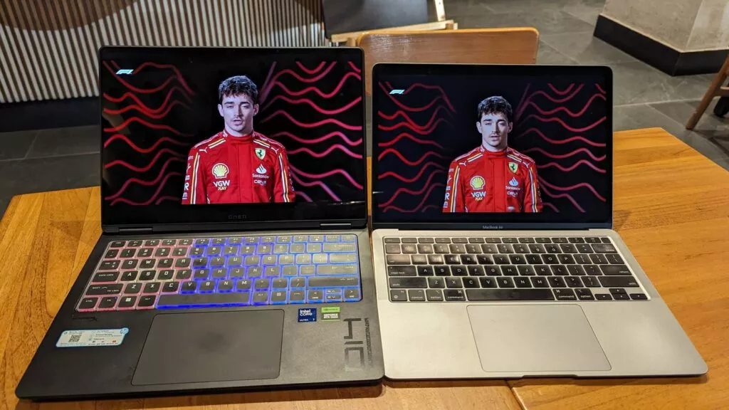 Display comparison with MacBook