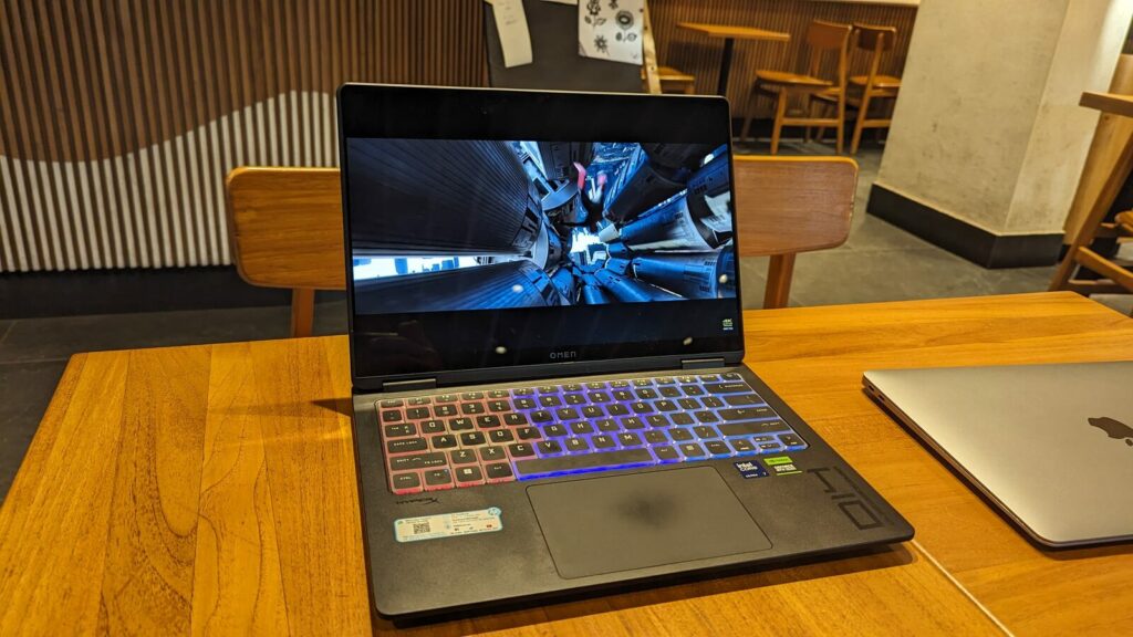 Front view of the HP Omen Transcend  14-2