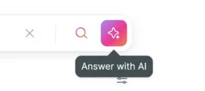 Image of the Brave Answer with AI feature