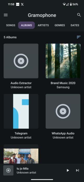 Captura de pantalla de la aplicación Gramophone Android-1