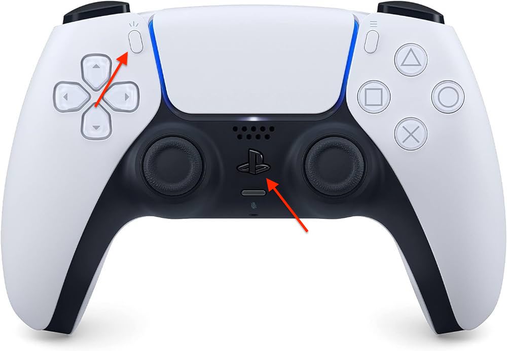 Image of the PS5 controller layout to connect to the iPhone and play Delta emulator games