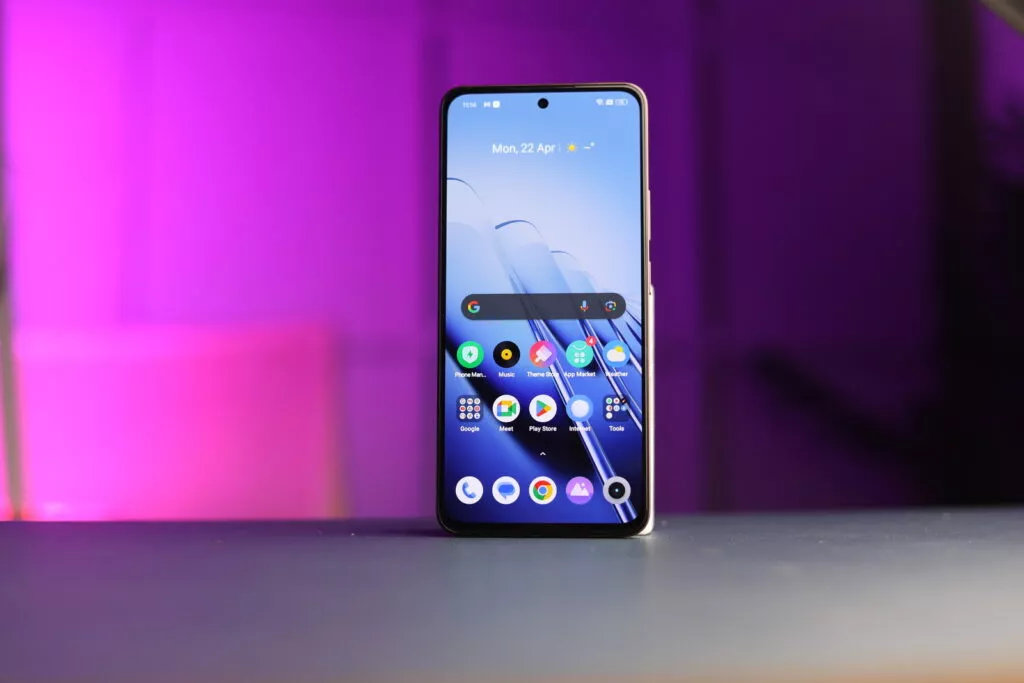 Image of the front of the Realme P1 5G for the review