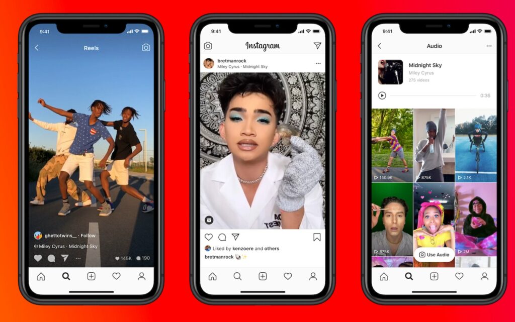 Screenshot of Intagram Reels as a TikTok Alternative