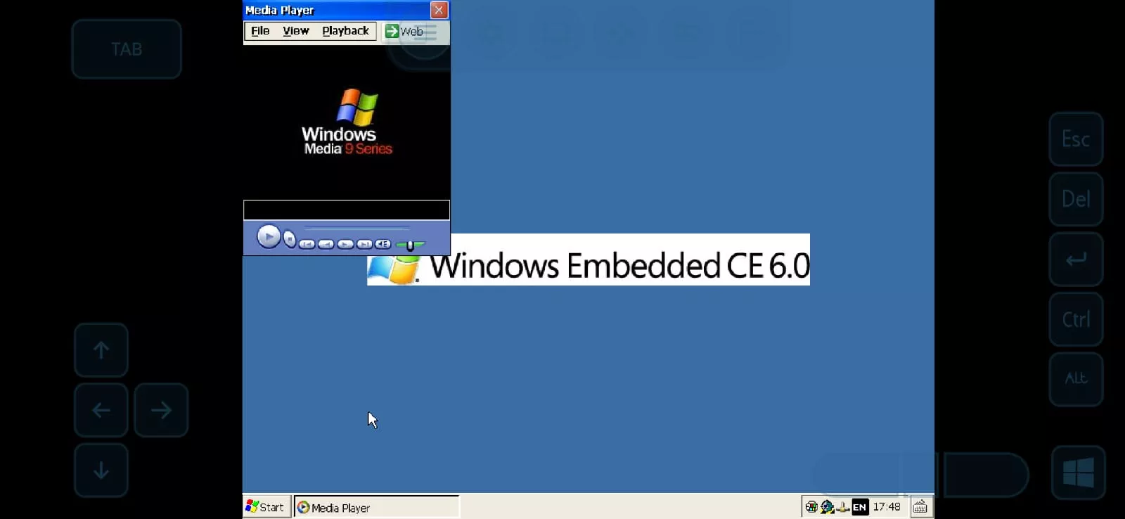 Screenshot of Windows CE running on Android phone
