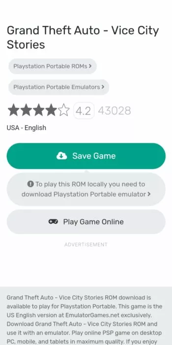 Screenshot of the emulatorgames.net website-3