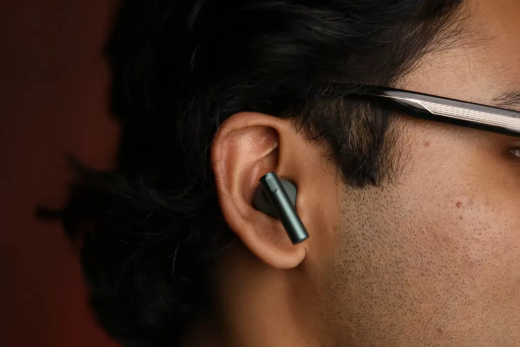 Image of a person wearing the Realme Buds Air 6