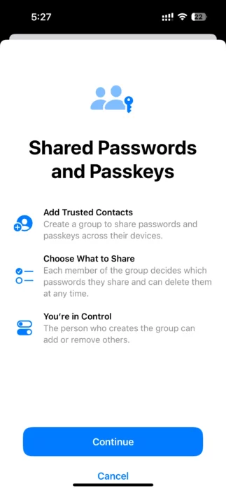 ios 18 password sharing