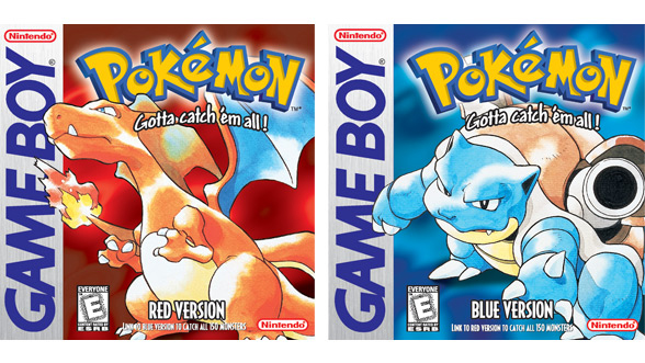 Imagen del juego Pokémon rojo y azul en el emulador delta