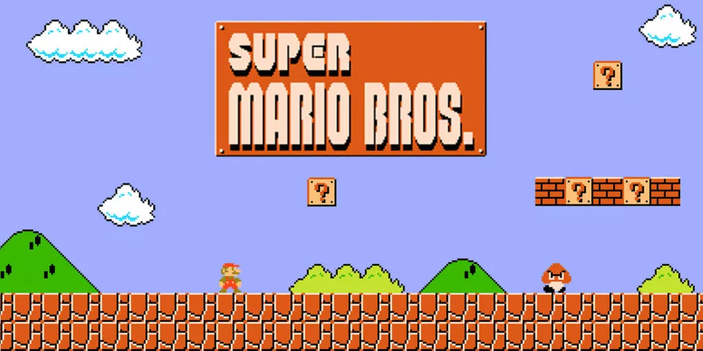 Image of the Super Mario Bros game to play with delta emulator