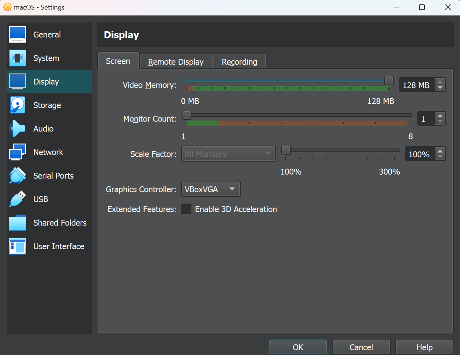 Image of the required changes in the Settings page-3