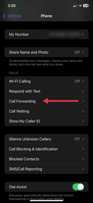 image for Accessing Call Forwarding