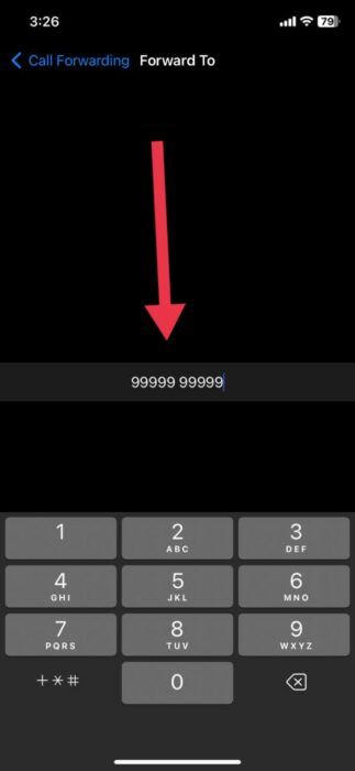 image for Entering Forwarding Number