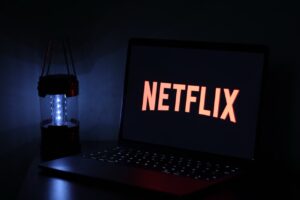 Image of Netflix on a laptop