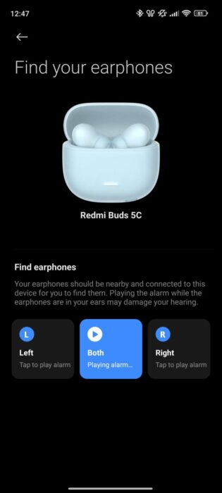 Screenshot of the Xiaomi Earbud app-3