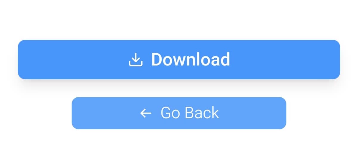 Screenshot of the download button