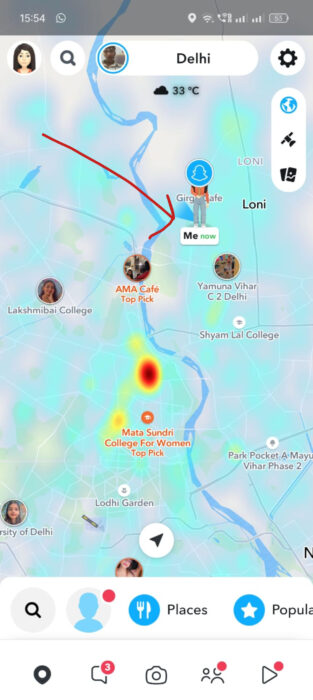 imagen para bloquear mediante Snap Map