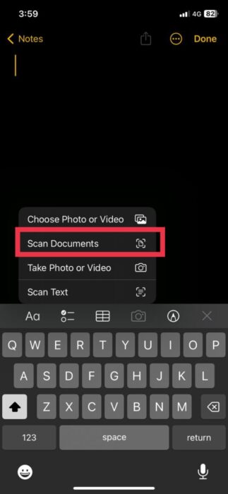 image for Scan Documents from the options