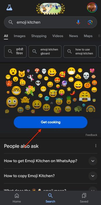 Screenshot of the Google Emoji Kitchen on iPhone-1