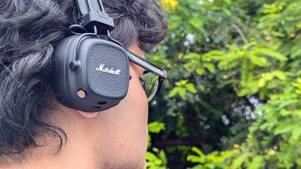 Image of a person wearing the headphones