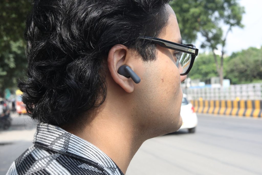 Image of a person wearing the earbuds