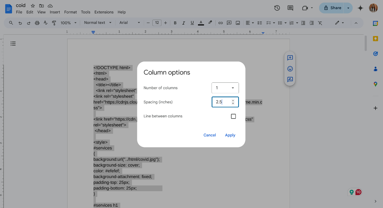 Explained: How to Make Columns in Google Docs? - Fossbytes