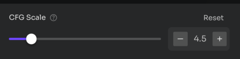 image for CFG Scale which controls how closely the image matches your description