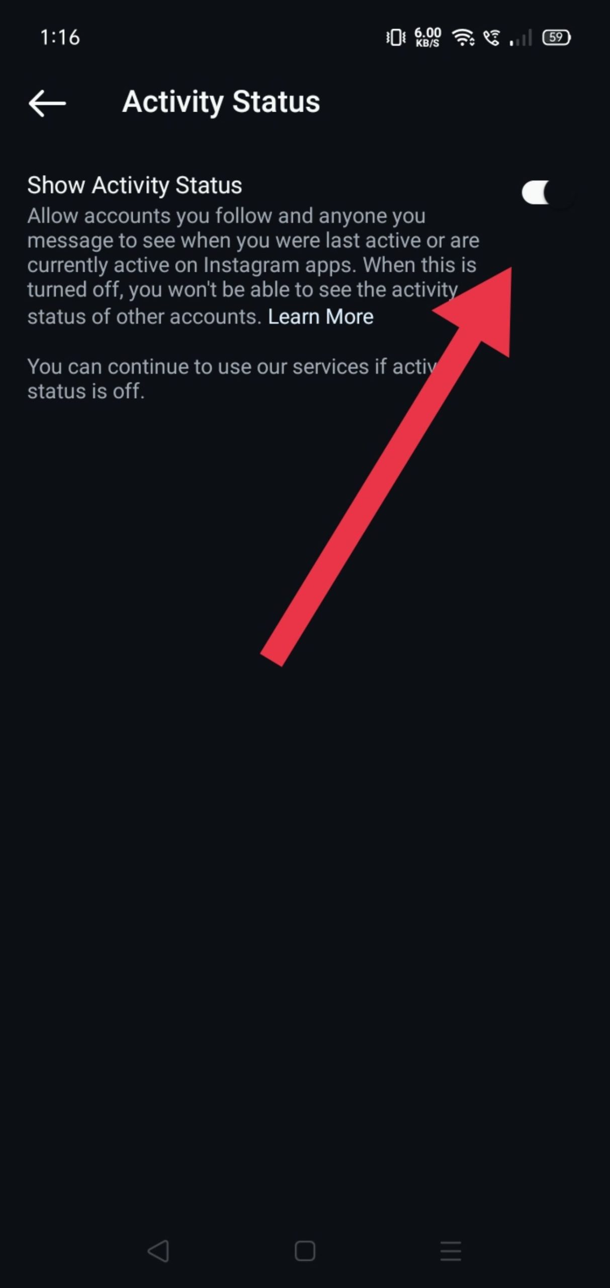 image to Turn Off Activity Status