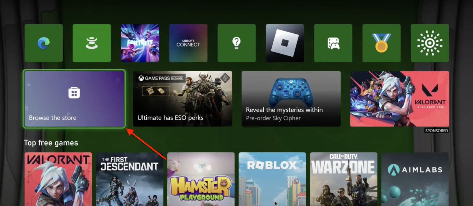 A Microsoft Store ikon képe a Valorant letöltéséhez Xboxra