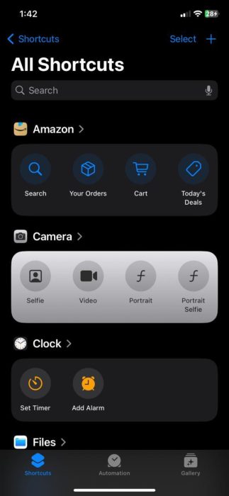 image to Find the Shortcuts app