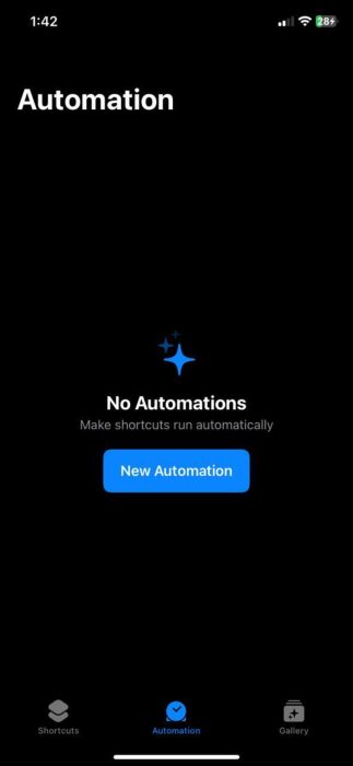 image to Tap on the Automation tab