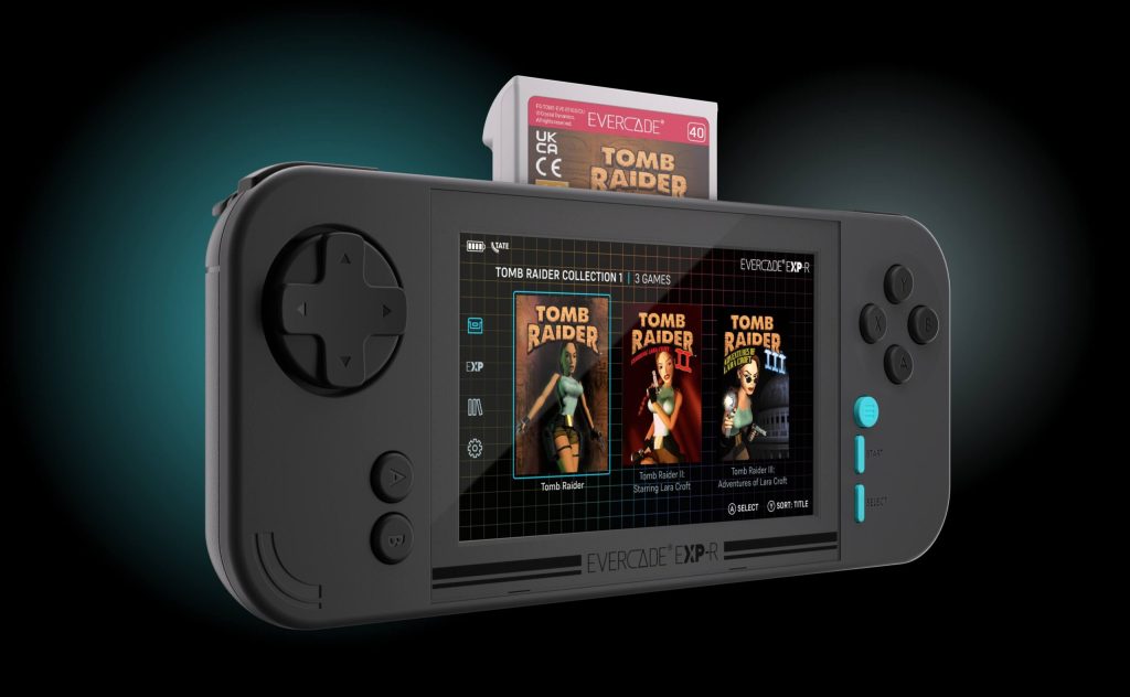 Image of the Evercade EXP Handheld Emulator console