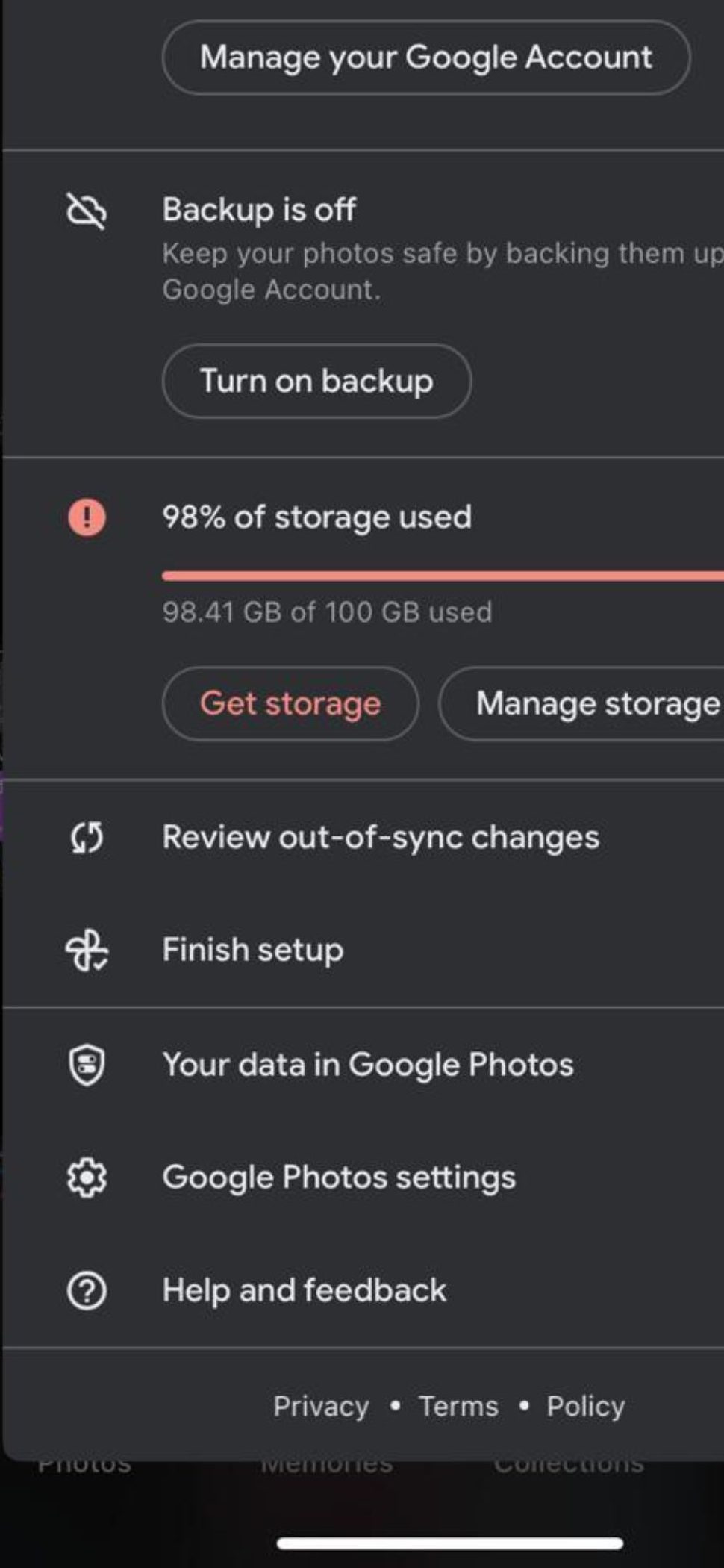 image to open the Google Photos app