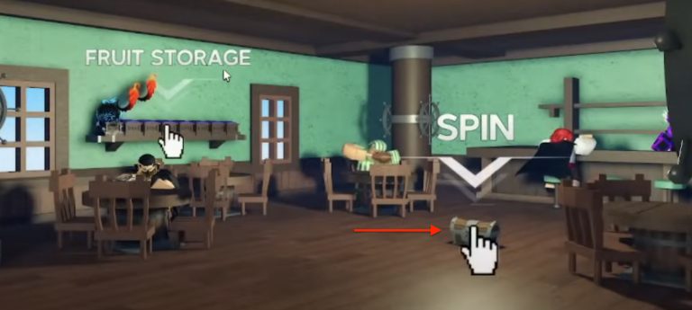 Screenshot of the Spin Section in Fruit Battlegrounds to redeem codes