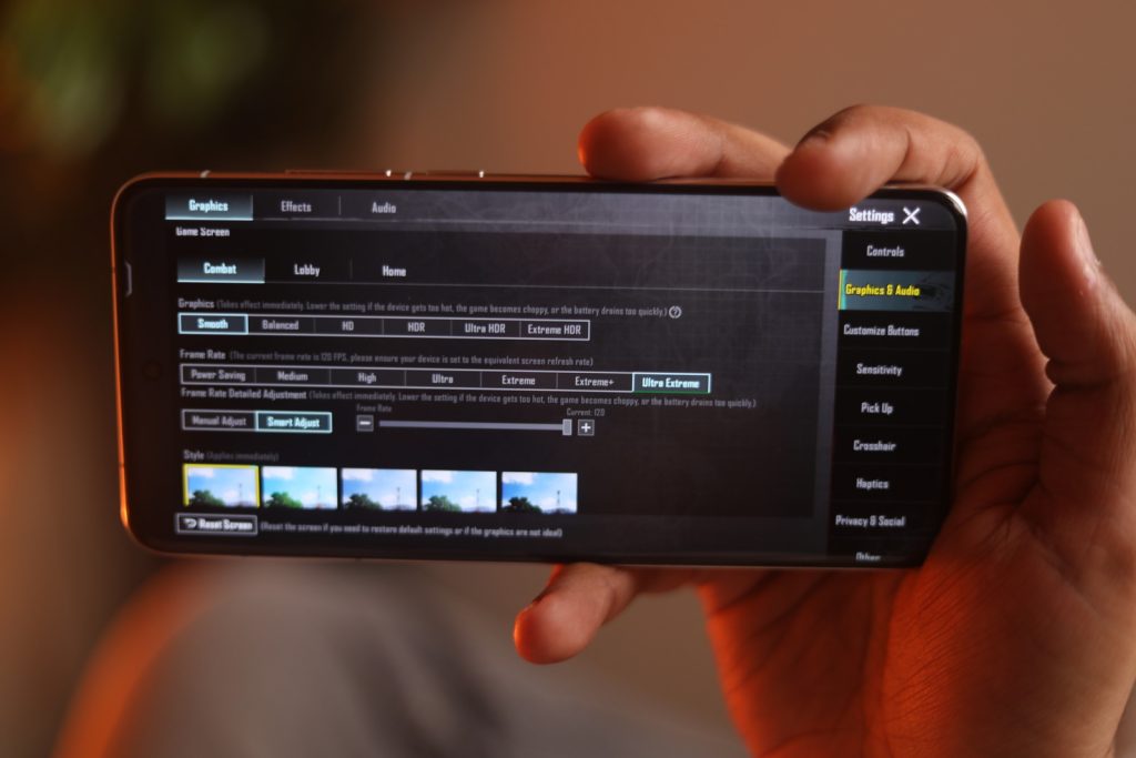 Image of the BGMI graphic settings