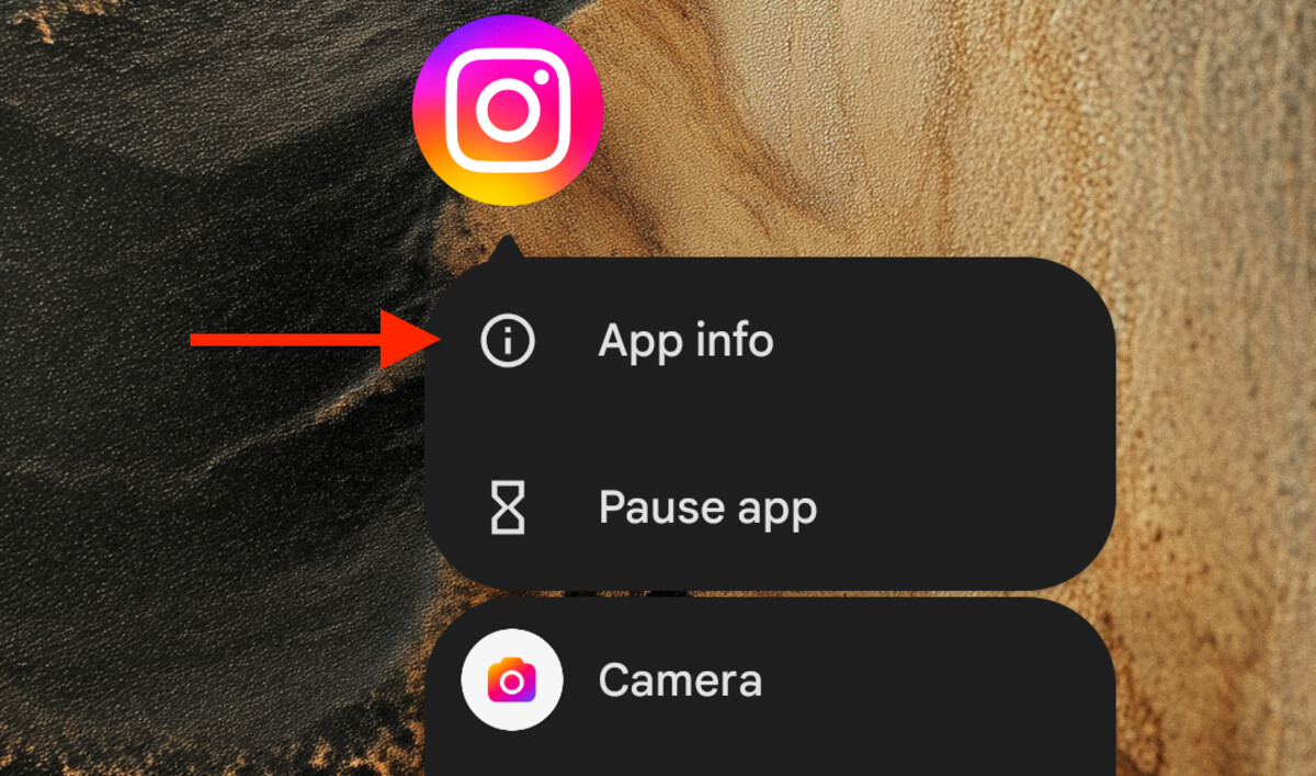 Image of the App Info button