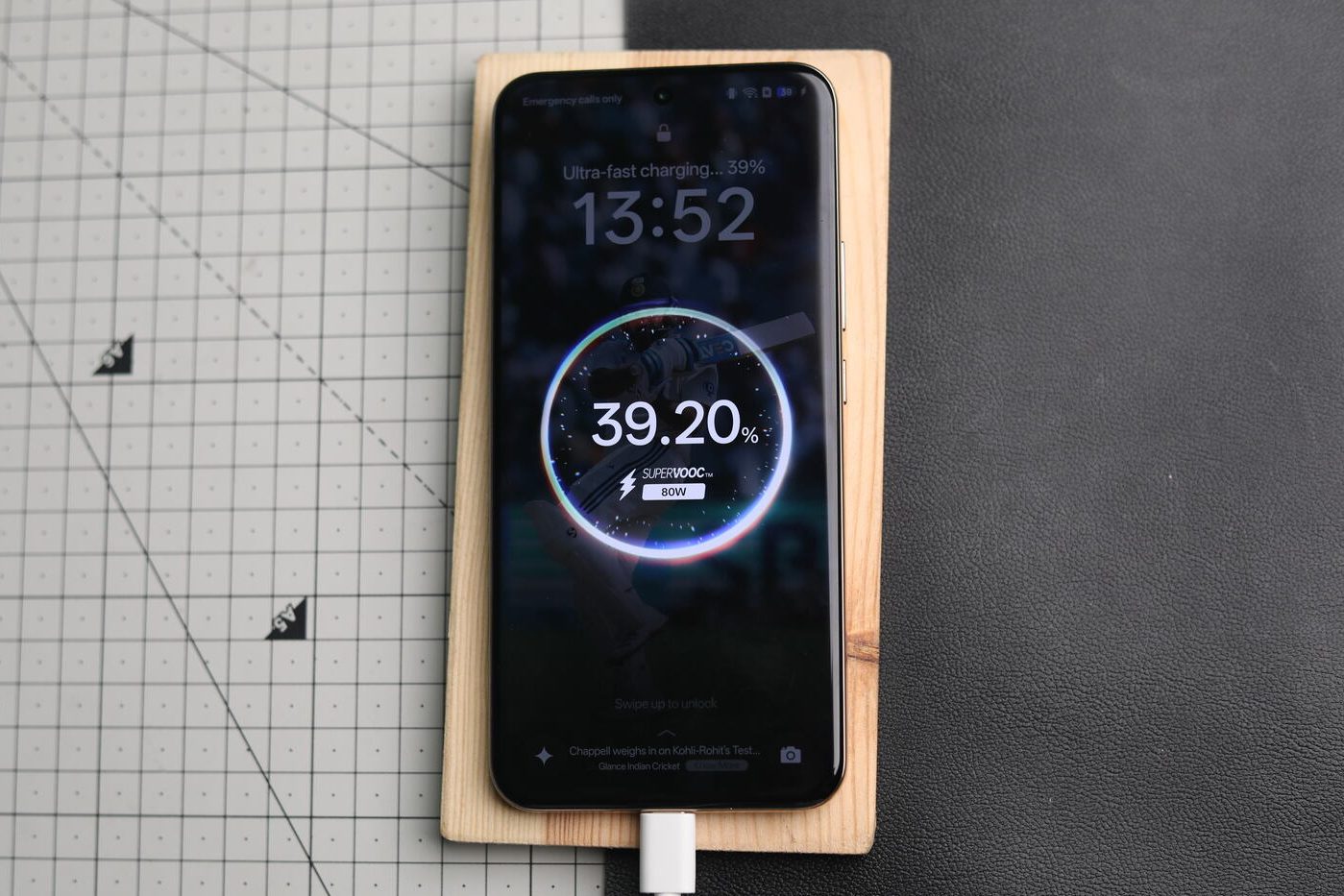 Image of the phone charging