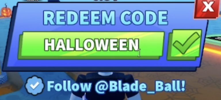 Screenshot to Redeem Blade Ball codes